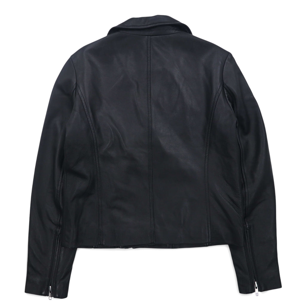 items URBAN RESEARCH ラムレザー ダブル ライダースジャケット S ブラック 羊革 ダブルジップ WH73-27M001