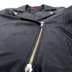 items URBAN RESEARCH ラムレザー ダブル ライダースジャケット S ブラック 羊革 ダブルジップ WH73-27M001