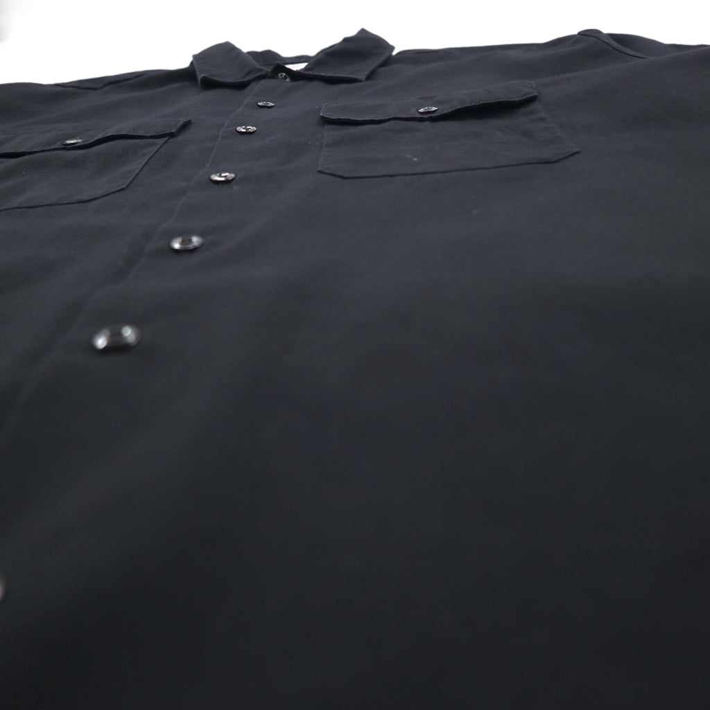Dickies Short Sleeve Work Shirt, XL, Black, Polyester, Cotton, Double Pocket, Made in Mexico