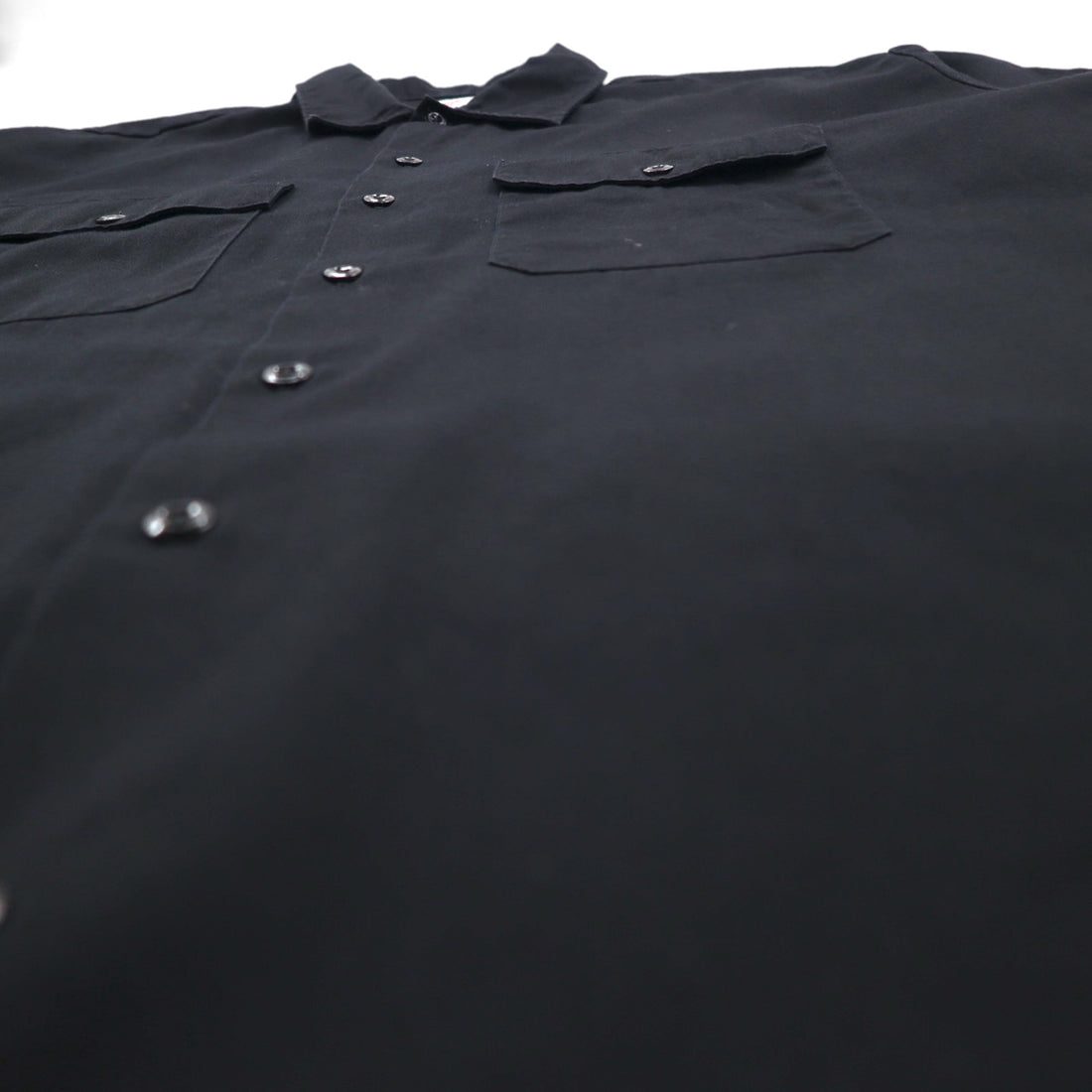 Dickies Short Sleeve Work Shirt, XL, Black, Polyester, Cotton, Double Pocket, Made in Mexico