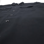 Dickies Short Sleeve Work Shirt, XL, Black, Polyester, Cotton, Double Pocket, Made in Mexico