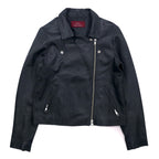 items URBAN RESEARCH ラムレザー ダブル ライダースジャケット S ブラック 羊革 ダブルジップ WH73-27M001