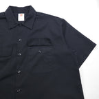 Dickies Short Sleeve Work Shirt, XL, Black, Polyester, Cotton, Double Pocket, Made in Mexico