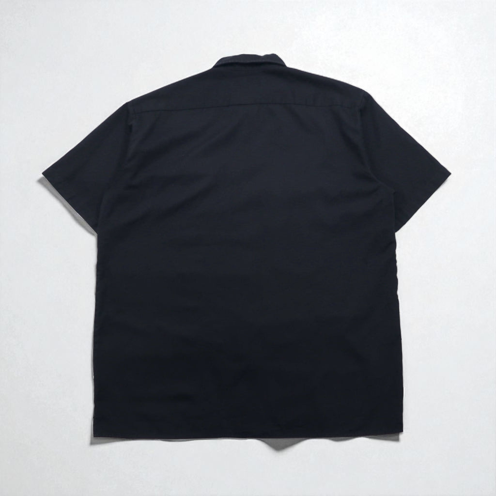 Dickies Short Sleeve Work Shirt, XL, Black, Polyester, Cotton, Double Pocket, Made in Mexico