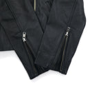 items URBAN RESEARCH ラムレザー ダブル ライダースジャケット S ブラック 羊革 ダブルジップ WH73-27M001