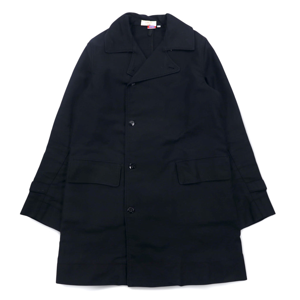 Kempel x LANTIKI European Union Made in EU Double Breasted Work Coat L Black Cotton