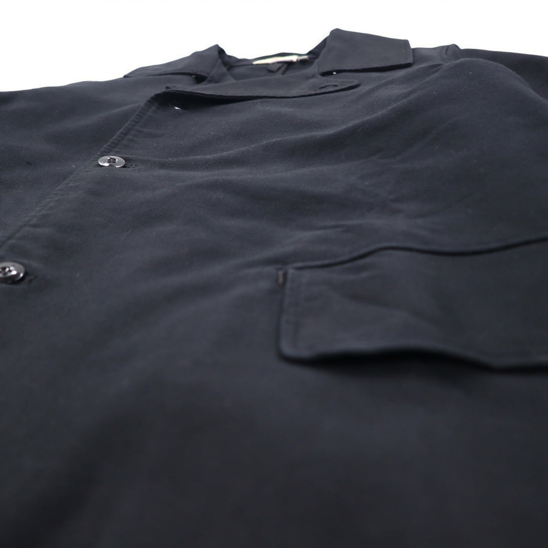 Kempel x LANTIKI European Union Made in EU Double Breasted Work Coat L Black Cotton