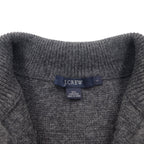 J.CREW ドライバーズニット フルジップ ジャケット L グレー ウール 羊毛 ダブルジップ