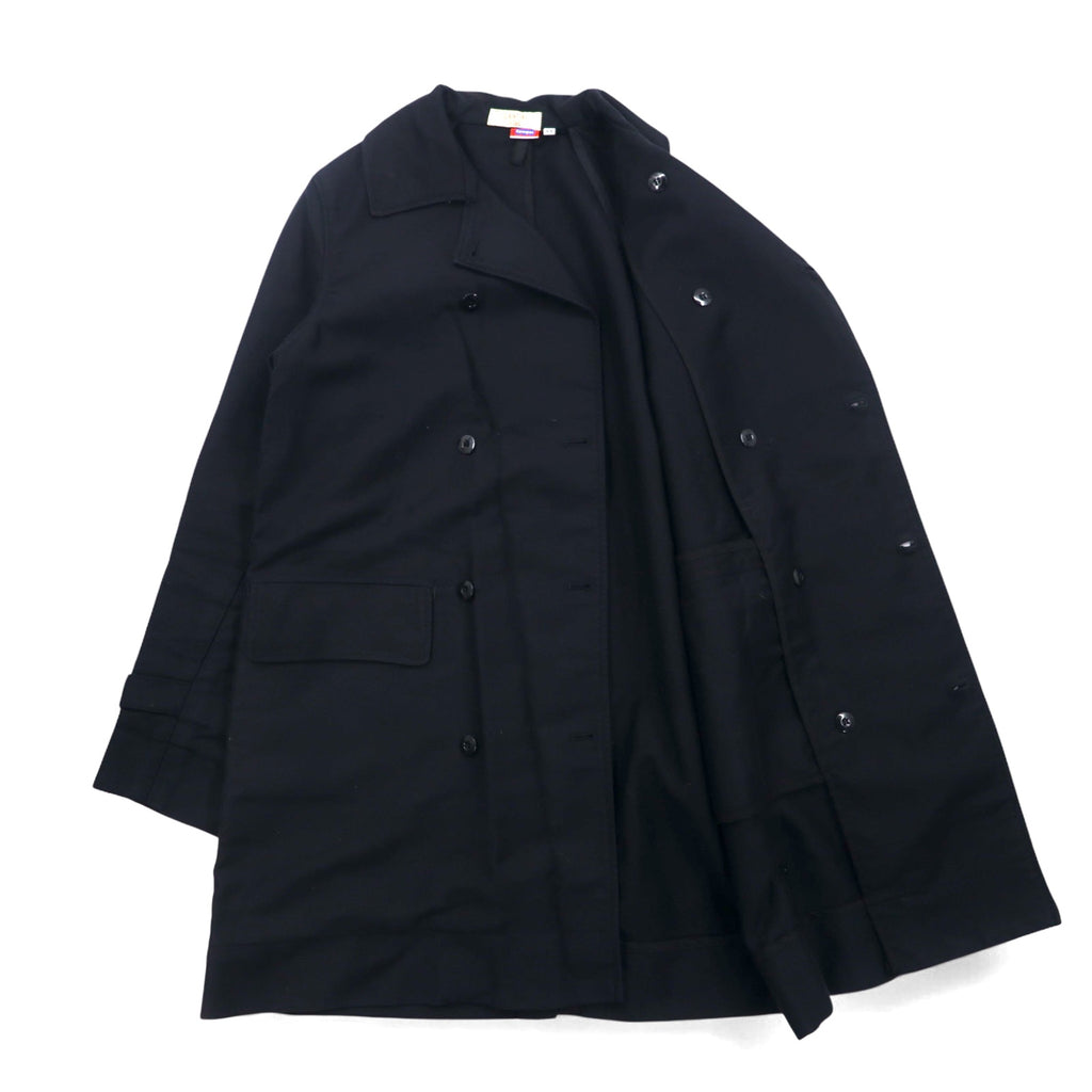 Kempel x LANTIKI European Union Made in EU Double Breasted Work Coat L Black Cotton