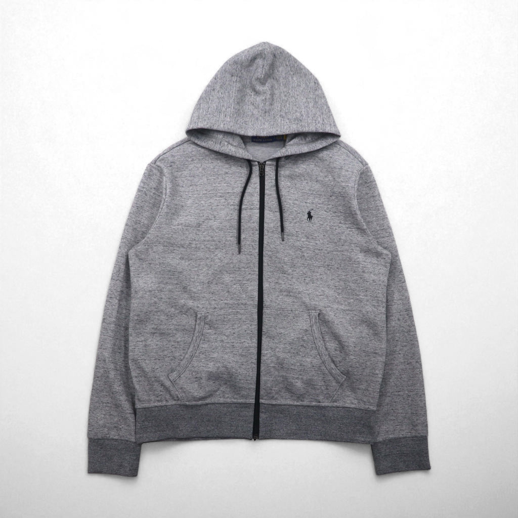 Polo Ralph Lauren ジップパーカー L グレー ストレッチ スモールポニー刺繡