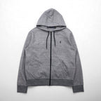 Polo Ralph Lauren ジップパーカー L グレー ストレッチ スモールポニー刺繡