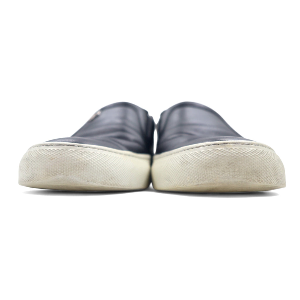 GIVENCHY Italian leather slip-on sneakers, size 24.5cm, black