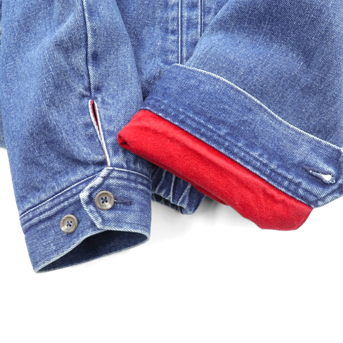 Polo Ralph Lauren 90s Denim Swing Top Harrington Jacket, Medium, Indigo Flannel Lining, Small Pony Embroidery Chin Strap