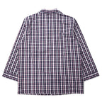 Brooks Brothers Open Collar Shirt Box Pajama Shirt L Black Check Cotton