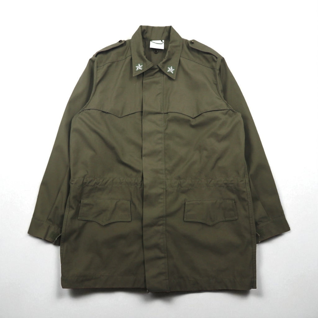 Vintage Italian Army M-90 Field Jacket by Radici Tessuti, 2000s, Military Italian Army Field Jacket, Size L, Drawcord, Epaulettes