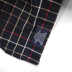 BURBERRY USA made big size button down shirt L black cotton windowpane check