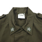 Vintage Italian Army M-90 Field Jacket by Radici Tessuti, 2000s, Military Italian Army Field Jacket, Size L, Drawcord, Epaulettes