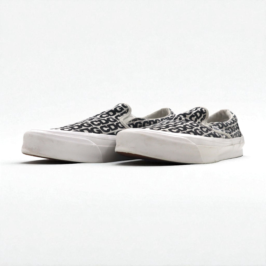 CDG ( COMME des GARCONS ) × VANS スリッポン Slip-On スニーカー 27cm ホワイト キャンバス ボルト VAULT OG Classic