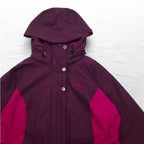 Columbia オムニテック OMNI-TECH 防水 マウンテンパーカー S パープル フード着脱式 Bugaboo Parka WL7109