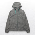 THE NORTH FACE Full Zip Hoodie M Gray Polyester Logo Embroidery US Standard A40A