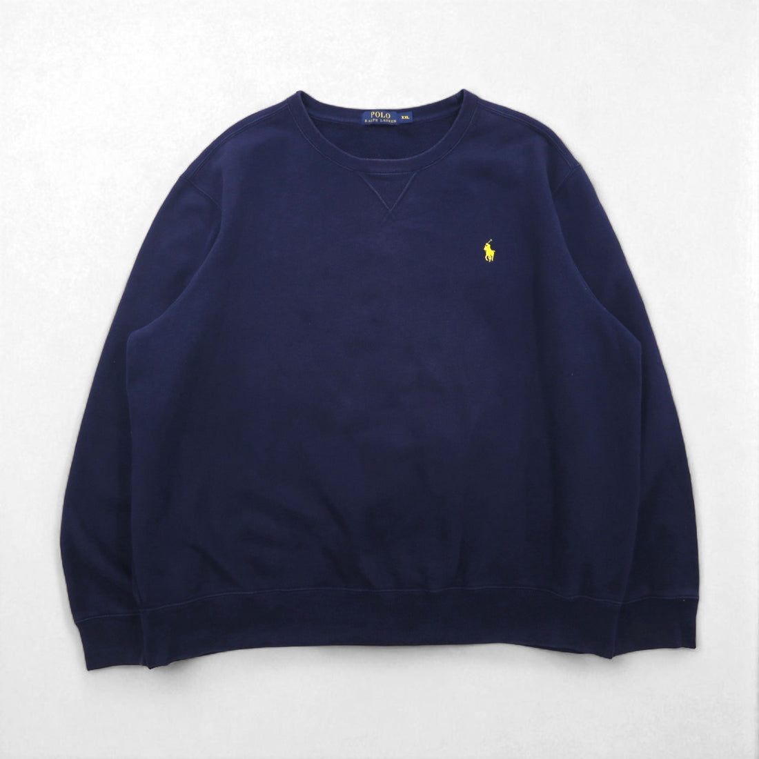 Polo Ralph Lauren 前V スウェット トレーナー 2XL ネイビー スモールポニー刺繡