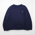 Polo Ralph Lauren 前V スウェット トレーナー 2XL ネイビー スモールポニー刺繡