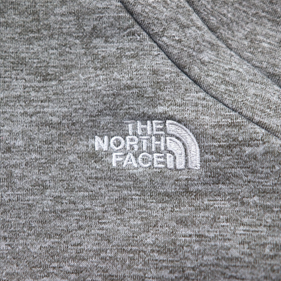 THE NORTH FACE Full Zip Hoodie M Gray Polyester Logo Embroidery US Standard A40A