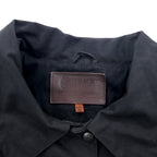 OUTBACK Oiled Jacket L Black Cotton Oilskin Cape Drawstring SWAGMAN JACKET