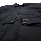 OUTBACK Oiled Jacket L Black Cotton Oilskin Cape Drawstring SWAGMAN JACKET