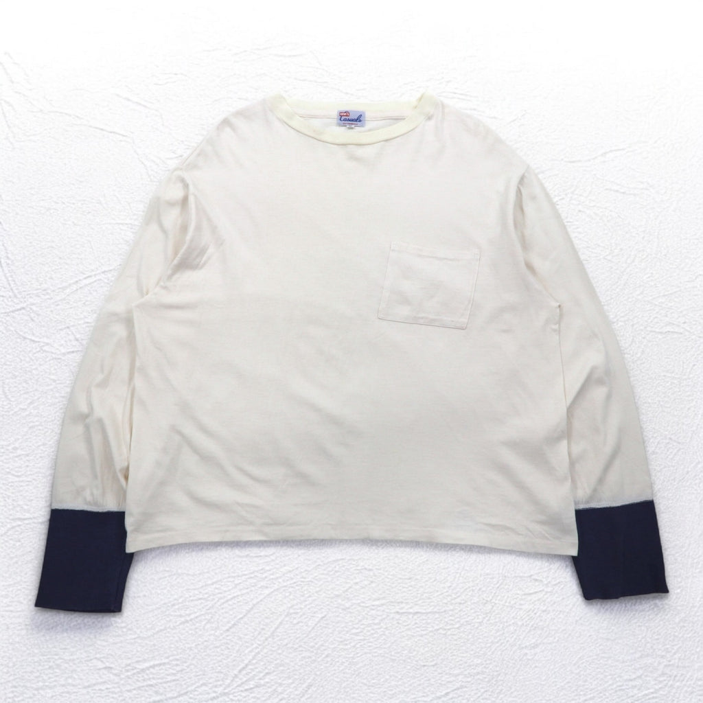 LEVI'S VINTAGE CLOTHING ( LVC ) Casuals 長袖ルーズフィットTシャツ M ホワイト ポルトガル製