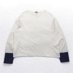 LEVI'S VINTAGE CLOTHING ( LVC ) Casuals 長袖ルーズフィットTシャツ M ホワイト ポルトガル製