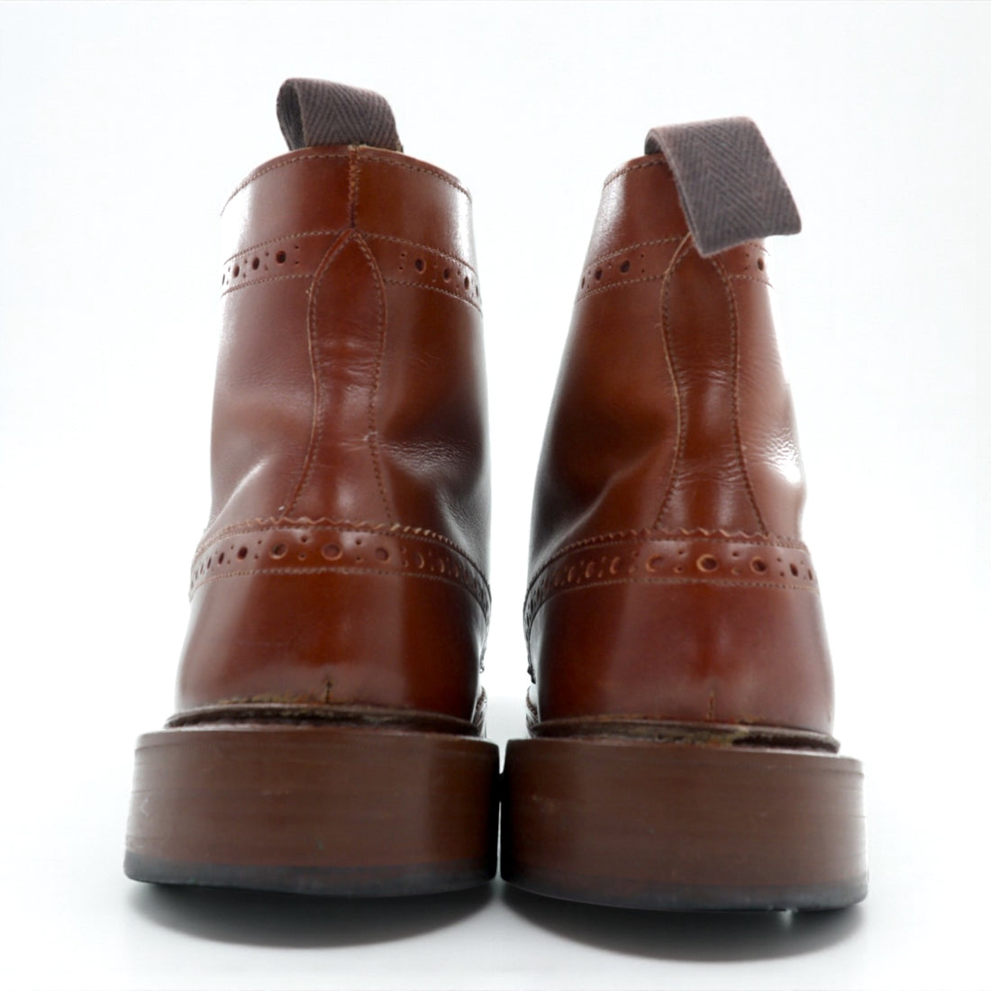 Tricker's 英国製 モールトン MALTON カントリーブーツ フルブローグ レースアップブーツ 27.5cm イギリス製 M2508