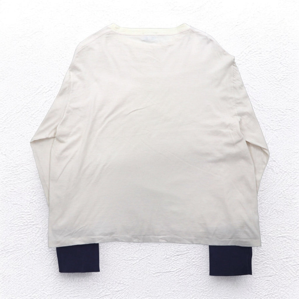 LEVI'S VINTAGE CLOTHING ( LVC ) Casuals 長袖ルーズフィットTシャツ M ホワイト ポルトガル製