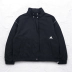 adidas ナイロン トラックジャケット ジャージ S ブラック ドローコード W S2S スリーストライプ ED1529