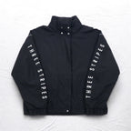 adidas ナイロン トラックジャケット ジャージ S ブラック ドローコード W S2S スリーストライプ ED1529