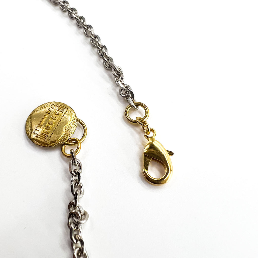 Sacai x Carhartt WIP 23AW Heart Logo Charm Necklace 23-0621S Brass Gold Silver