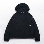 adidas ナイロン トラックジャケット ジャージ S ブラック ドローコード W S2S スリーストライプ ED1529