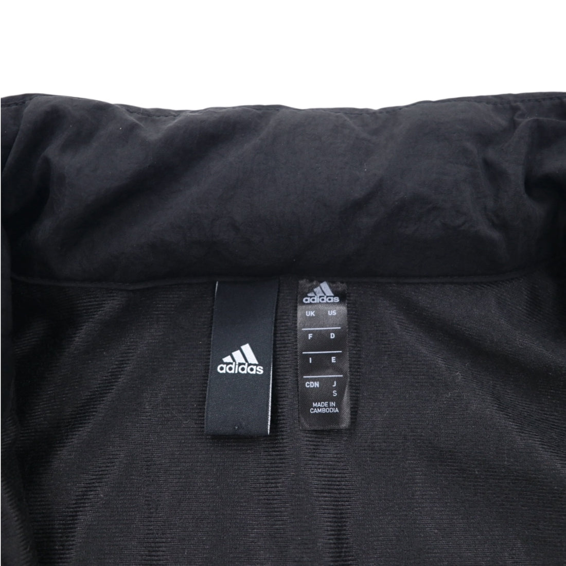 adidas ナイロン トラックジャケット ジャージ S ブラック ドローコード W S2S スリーストライプ ED1529