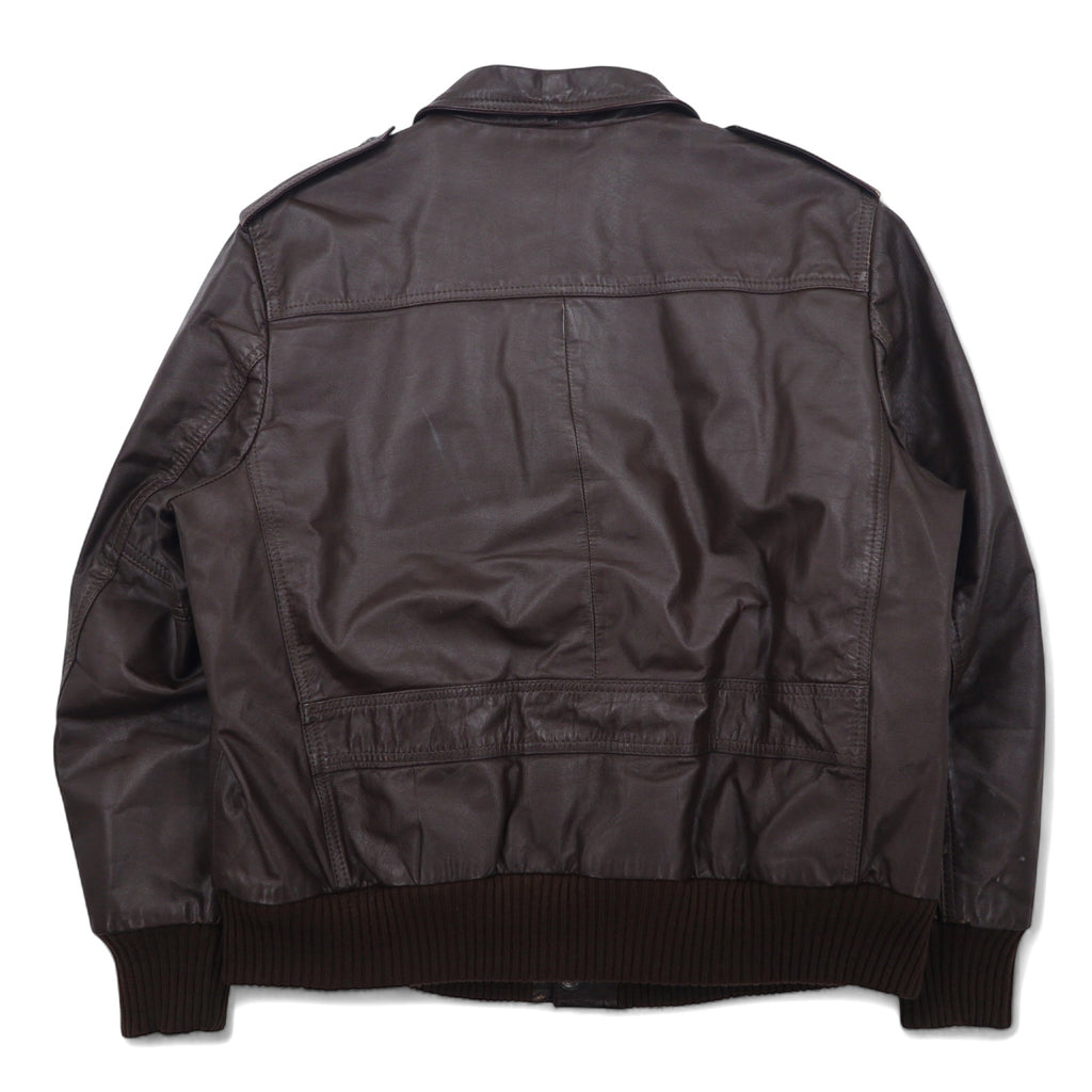 Vintage Leather Flight Jacket 90年代 A-2 フライトジャケット レザージャケット L ブラウン 牛革 カウナッパ ボアライナー