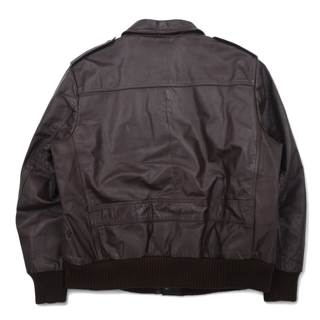 Vintage Leather Flight Jacket 90年代 A-2 フライトジャケット レザージャケット L ブラウン 牛革 カウナッパ ボアライナー