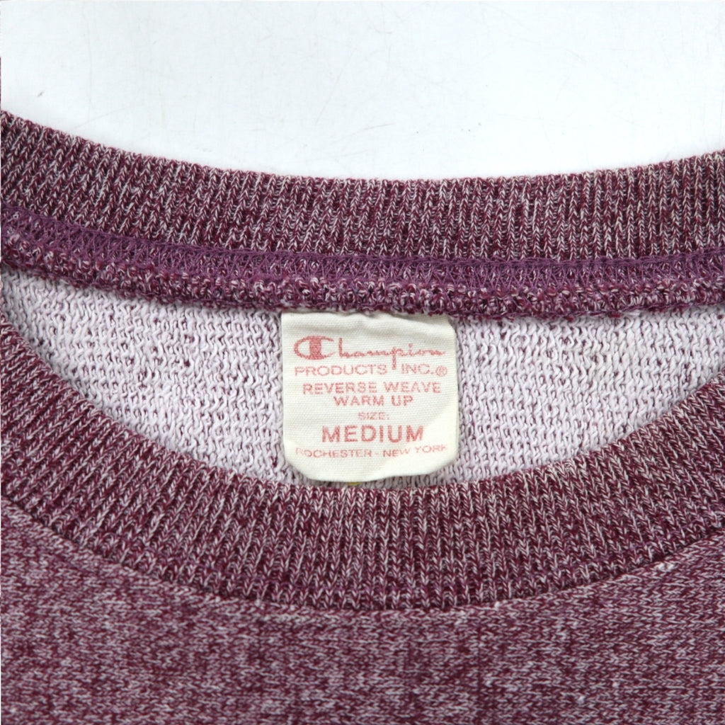 Champion Reverse Weave Sweatshirt M Red Single Color Tag Reprint Made in Turkey