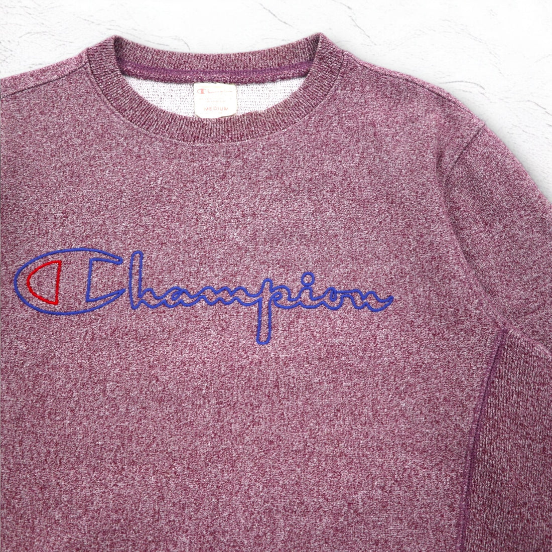 Champion Reverse Weave Sweatshirt M Red Single Color Tag Reprint Made in Turkey