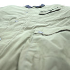 Eddie Bauer 90s Peach Skin Hunting Jacket, XL, Beige, Polyester, Leather Collar, Drawcord, Quilted Liner