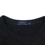 Polo Ralph Lauren XL Grey Cotton V-Neck Sweatshirt with Small Pony Embroidery