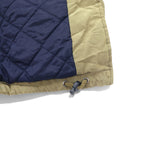 Eddie Bauer 90s Peach Skin Hunting Jacket, XL, Beige, Polyester, Leather Collar, Drawcord, Quilted Liner
