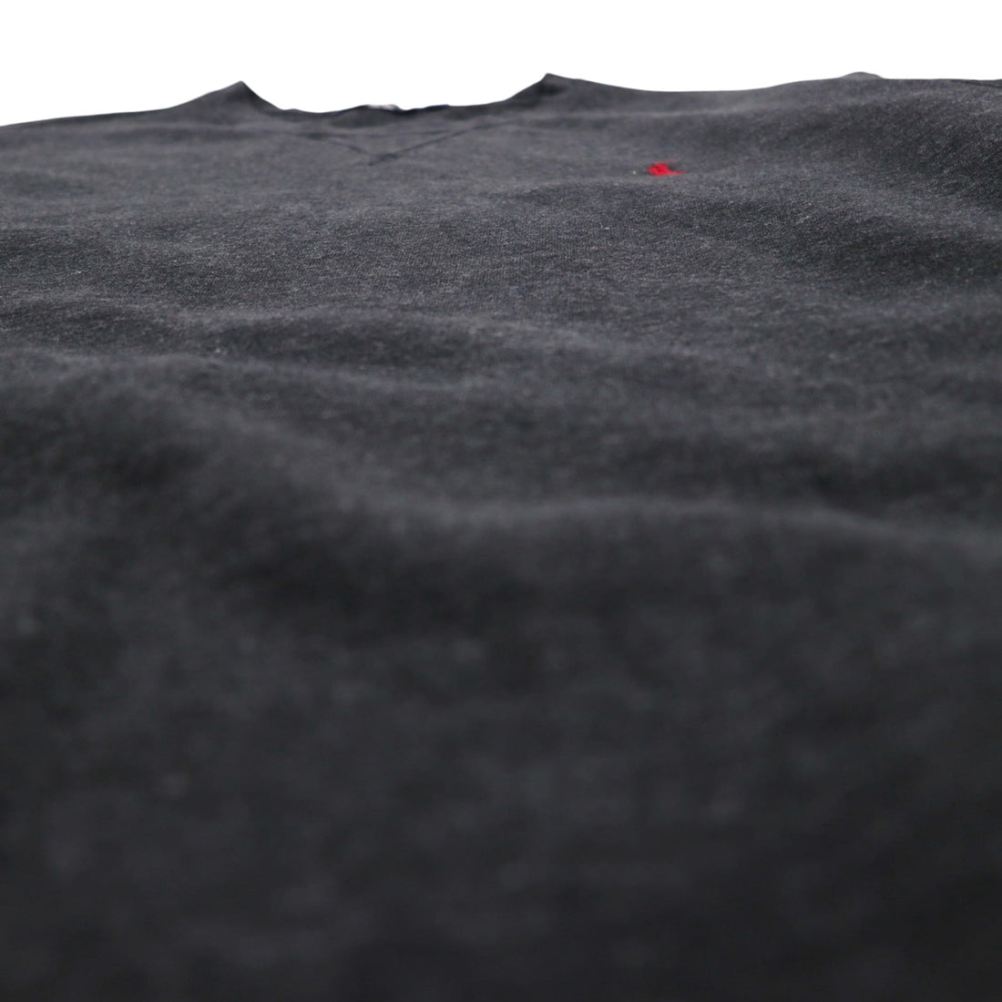 Polo Ralph Lauren XL Grey Cotton V-Neck Sweatshirt with Small Pony Embroidery