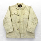 Schott Fireman Jacket Duck Work Jacket Coverall XL Beige Padded Quilted Liner