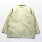 Schott Fireman Jacket Duck Work Jacket Coverall XL Beige Padded Quilted Liner