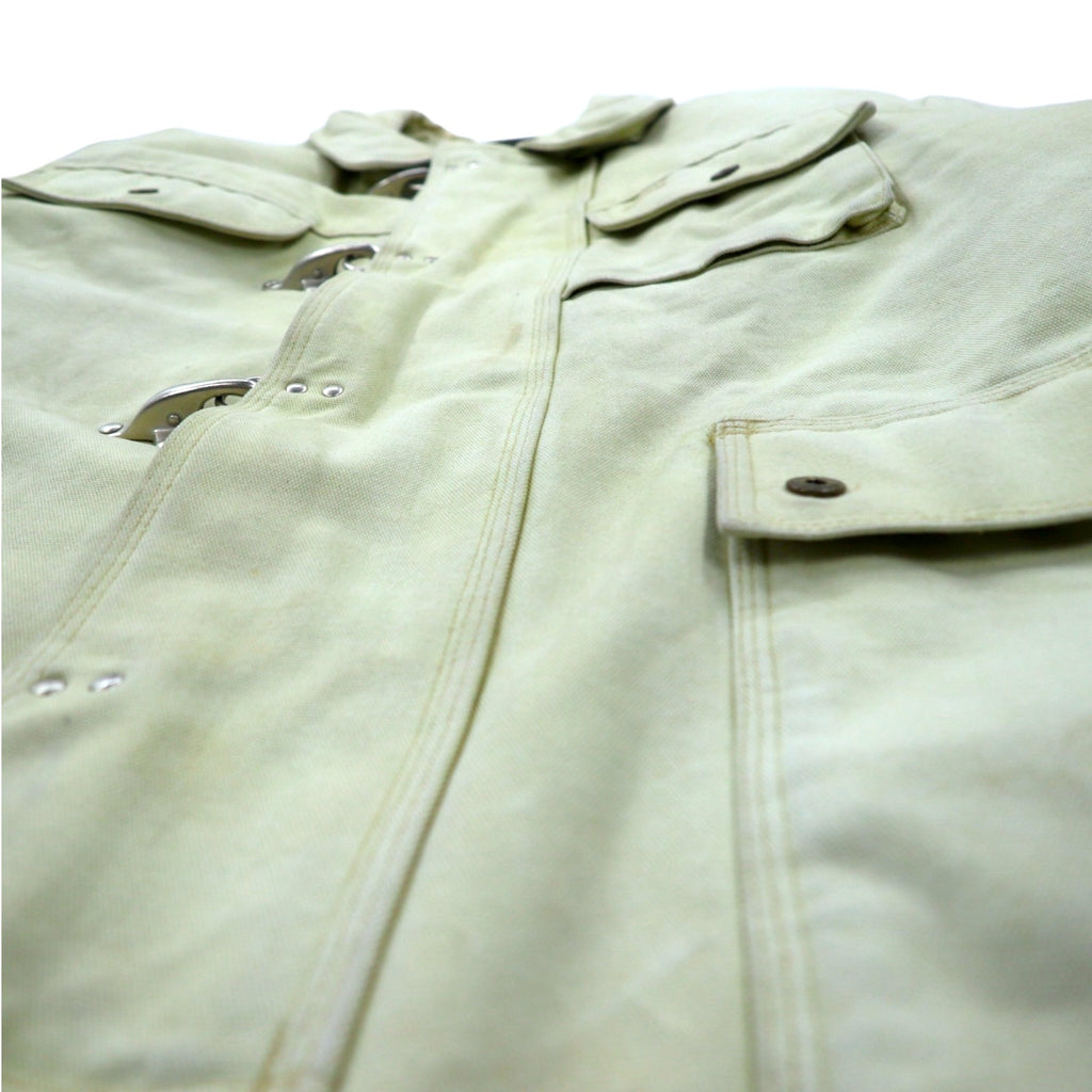 Schott Fireman Jacket Duck Work Jacket Coverall XL Beige Padded Quilted Liner