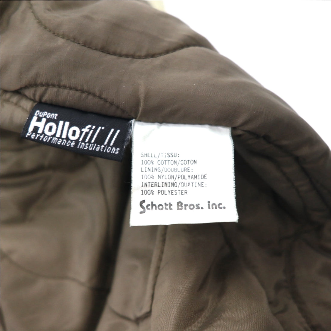 Schott Fireman Jacket Duck Work Jacket Coverall XL Beige Padded Quilted Liner